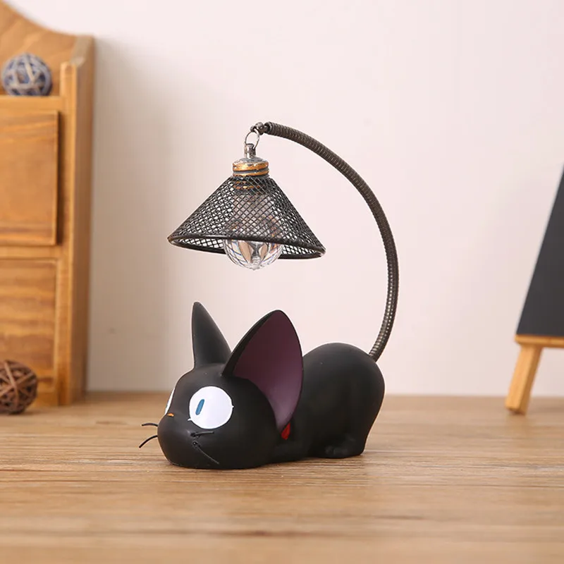 

LED Night Light Creative Children's Resin Cat Animal Night Light Ornaments Home Decoration Gift Small Cat Nursery Lamp Breathing