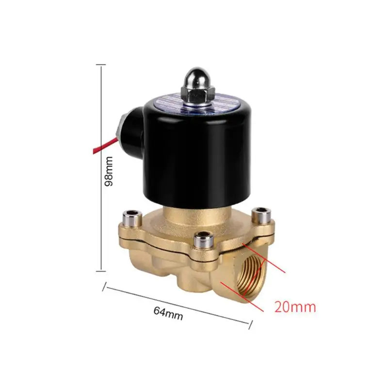 

1/2" AC 220V Electric Solenoid Valve Pneumatic Flow Control Normally Closed 2 Ways irrigation Reverse Osmosis Systems