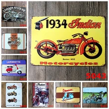 Carteles de hojalata de motocicleta, letrero de Metal Retro, motores personalizados, póster de hierro, pegatina de pared, Bar, decoración de garaje, pintura Vintage