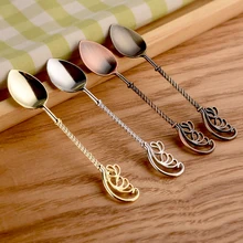

Retro Coffee Spoon Feathered Wings Ice Cream Dessert Spoon Zinc Alloy Coffee Tea Mixing Spoon Teaspoons Kitchen Tools Tableware