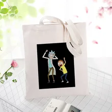 Холст сумка хозяйственная сумка DIY ежедневное использование Рик пользовательский принт Логотип эко многоразовая утилизация