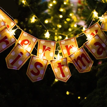 

Merry Christmas Decorations Craft Supplies Linen Hanging Flag Home Decor Christmas Decorations Christmas Hanging Flags