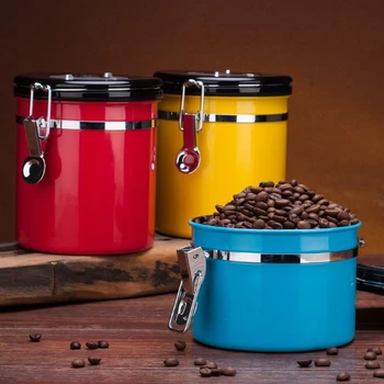 

800/1200ML Coffee Bean Sealed Tank Storage Tank Moisture-proof Coffee Bean Milk Powder Jar Tea Pot Grains Kitchen Storage Tools