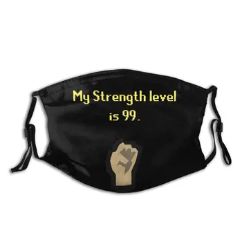

Runescape Strength Men Women Reusable Face Mask Anti Haze Dust Protection Cover Respirator Muffle Mask with Filters