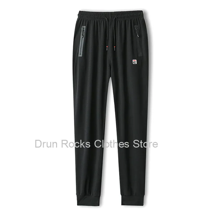 Sweatpants Men Jogging Running Sport High Waist Black Sweat Trainning Mesh Summer Plus Size 6XL 7XL 9XL Loose Ice Silk Trousers high waisted harem pants