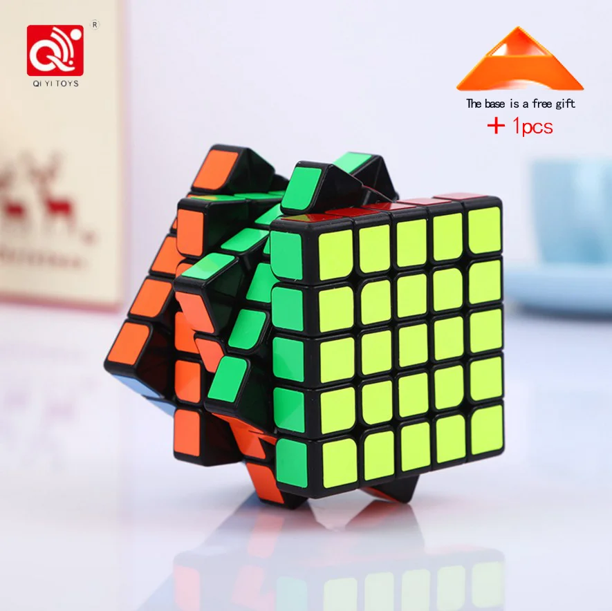 QiYi QiZheng, 5x5x5, магический куб, черная наклейка, профессиональные скоростные Детские кубики, игрушки, головоломка, обучающая, Cubo Magico, Подарочные игрушки - Цвет: 2