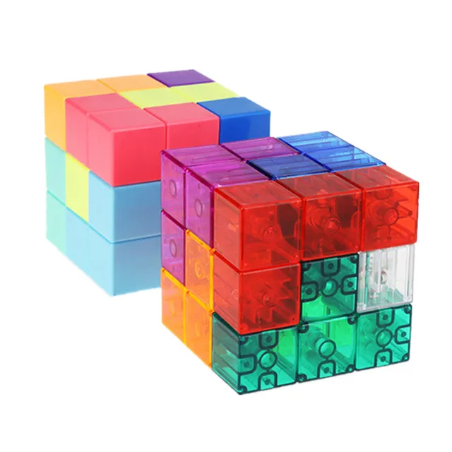 YJ Magnetic Blocks Speed Puzzle Cube DIY 3x3x3 Yongjun Brain Test Educational Learning Toys For Kid Block 3