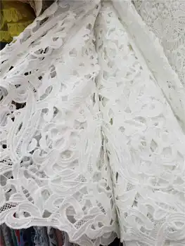 

factory price hot sales African Cord Lace Fabric good Quality guipure lace fabric For party Dresses 5yds/pcs