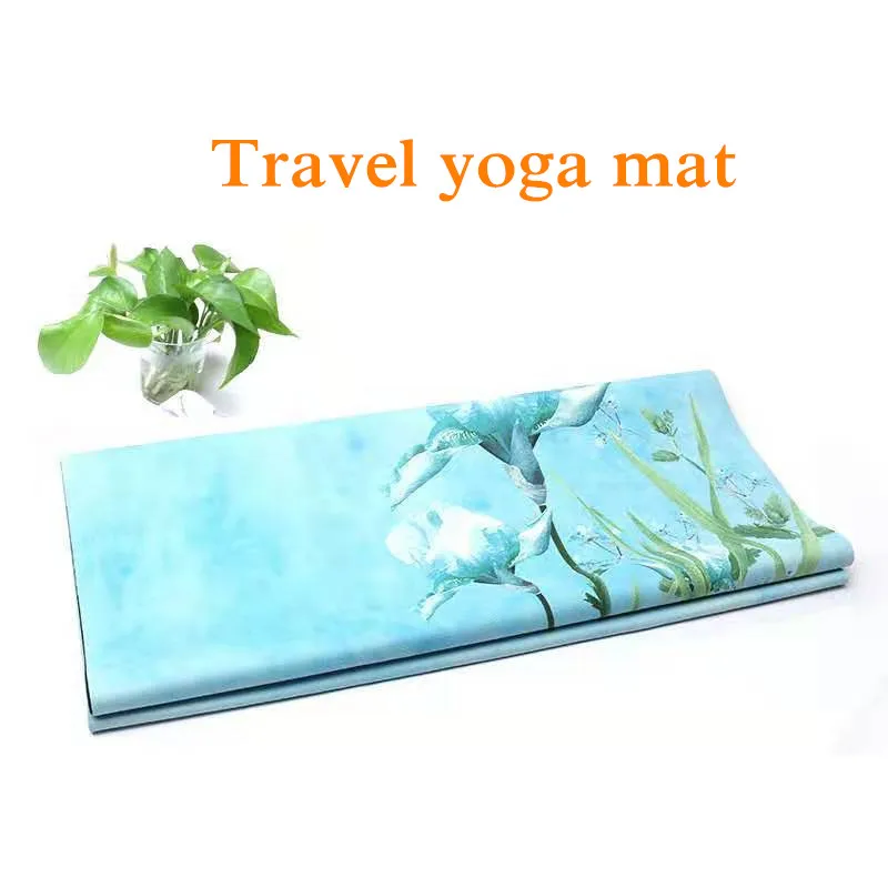 Print Yoga Mat Thin Natural Rubber Suede 183*68cm*1.5mm Pilate Anti-slip Exercise Mat Balance Pad Yoga Travel Mat Yoga Matress