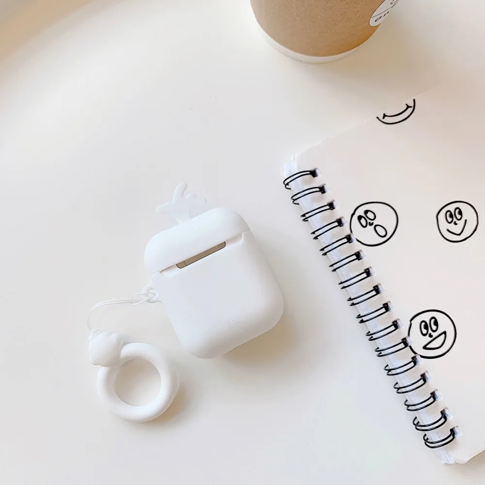 Для AirPods Pro милый 3D мультфильм Олаф чехол для наушников для AirPods 1 2 3 Bluetooth гарнитура Мягкий силиконовый чехол с кольцевым ремешком