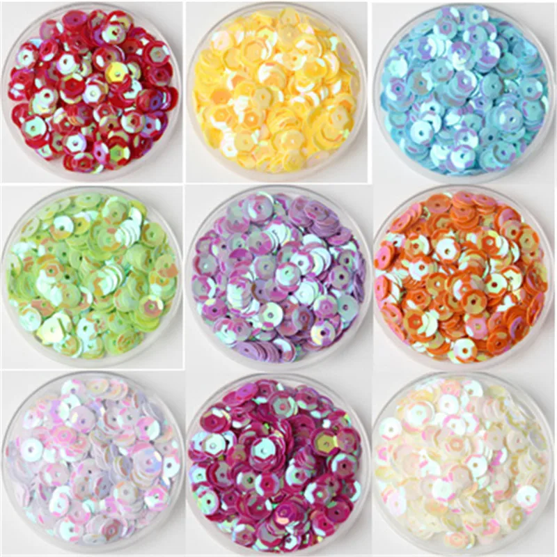 

Multi Size Mix Color 4mm 5mm 6mm Sequin PVC Round Cup Sequins Paillettes Sewing Wedding Crafts Women Garments Accessories 10g