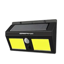 Светодиодный водонепроницаемый зондирующий светильник Солнечная перезаряжаемая человеческая реагирующая на движение настенный светильник 96 лампа Cob Солнечный настенный светильник подарок