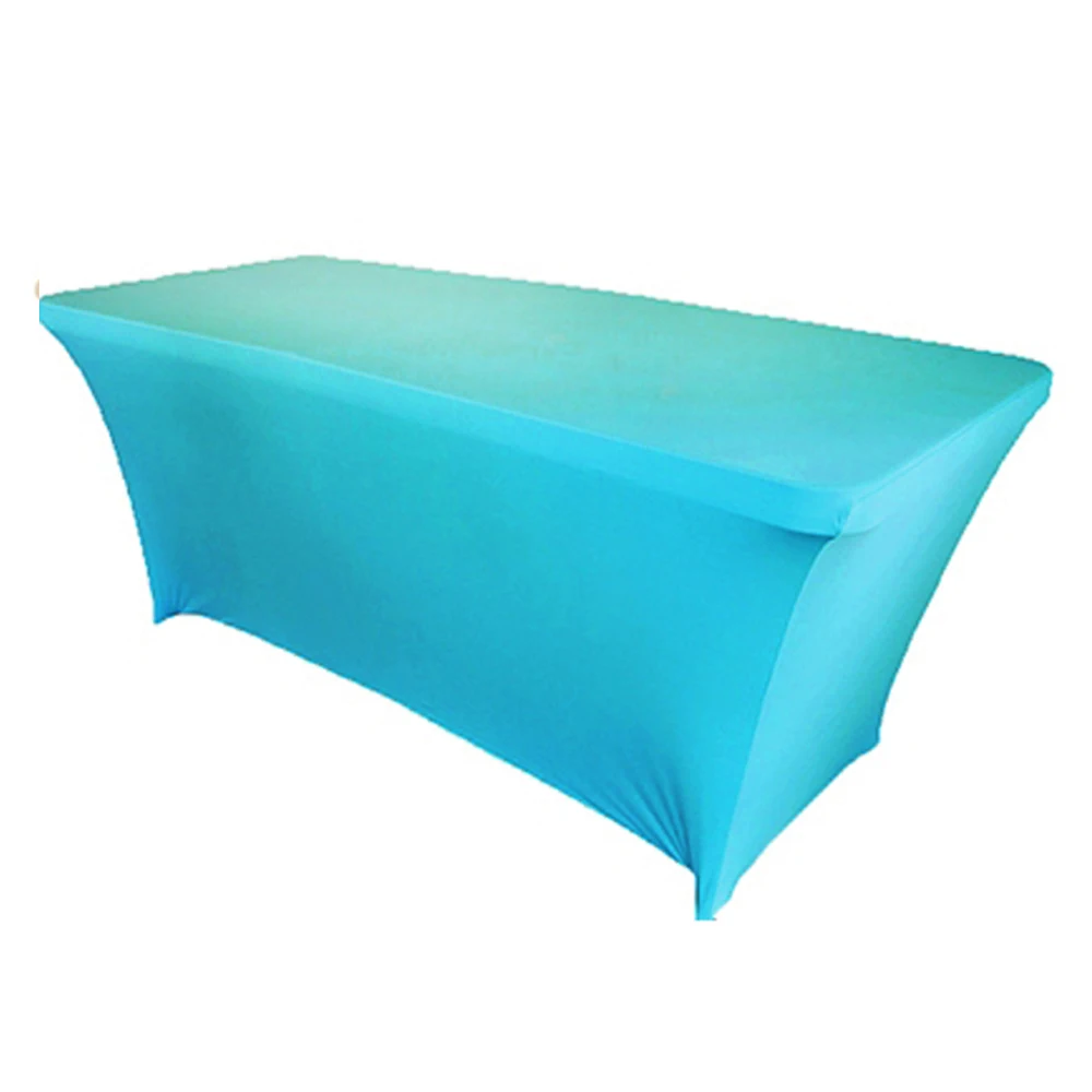 tiffany blue Белый прямоугольный из спандекса Скатерть для свадьбы/отеля/домашнего банкета украшения - Цвет: tiffany blue