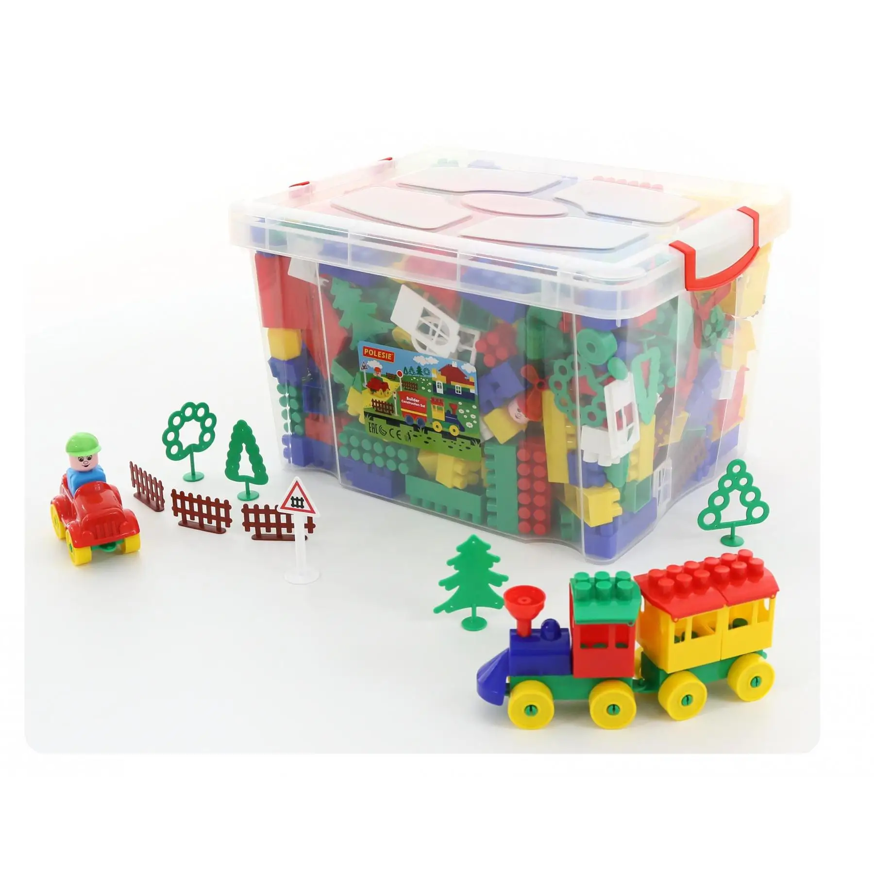 Stacking Blocks Polesie Constructor &quotBuilder" (396 items) (container) toys for children kids game constructor blocks boys and girls |