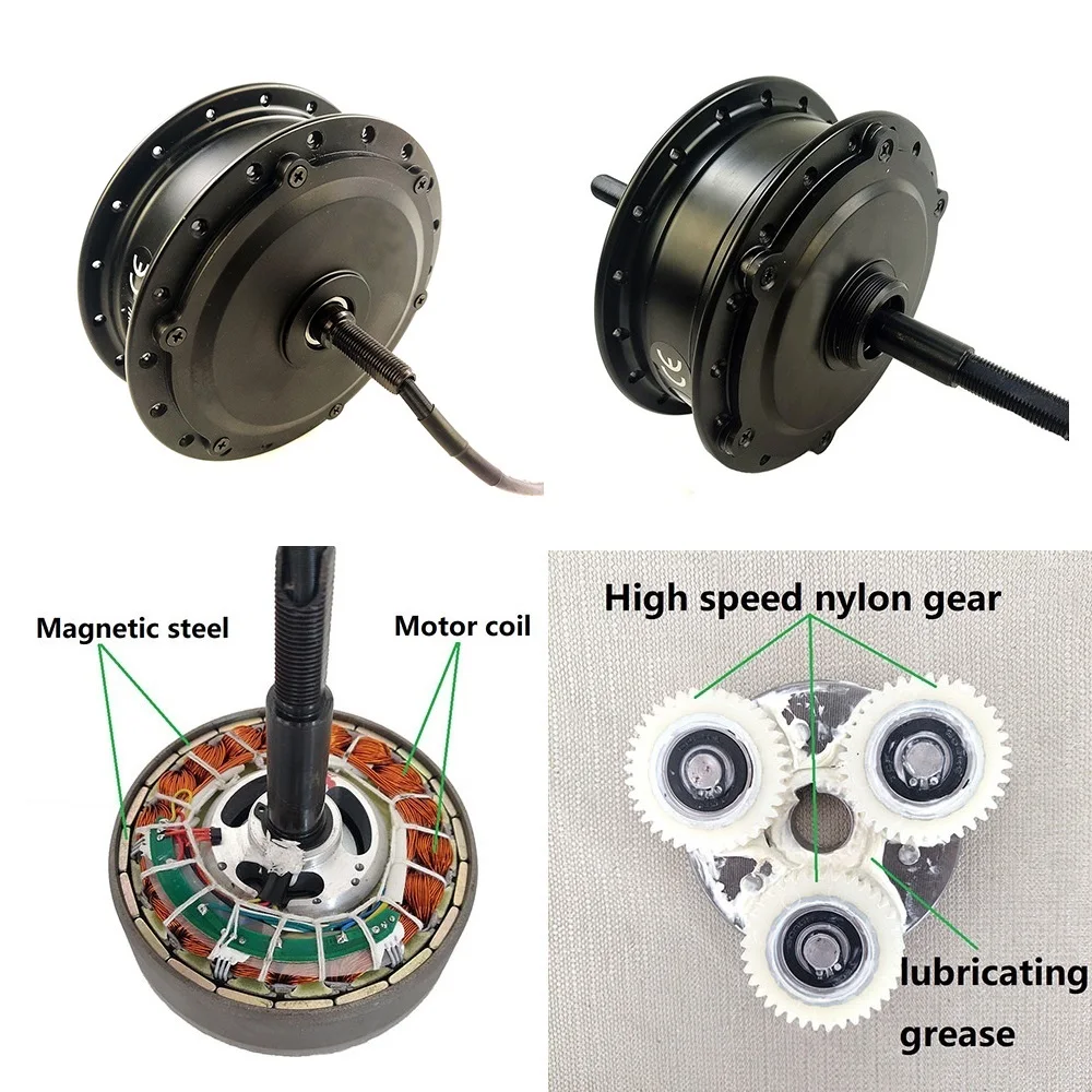 US $515.20 Schcuk Double Driver Electric Bicycle EBike Conversion Kit 1629 Inch 700C 36V48V 250W Front And Rear Hub Motor Wheel