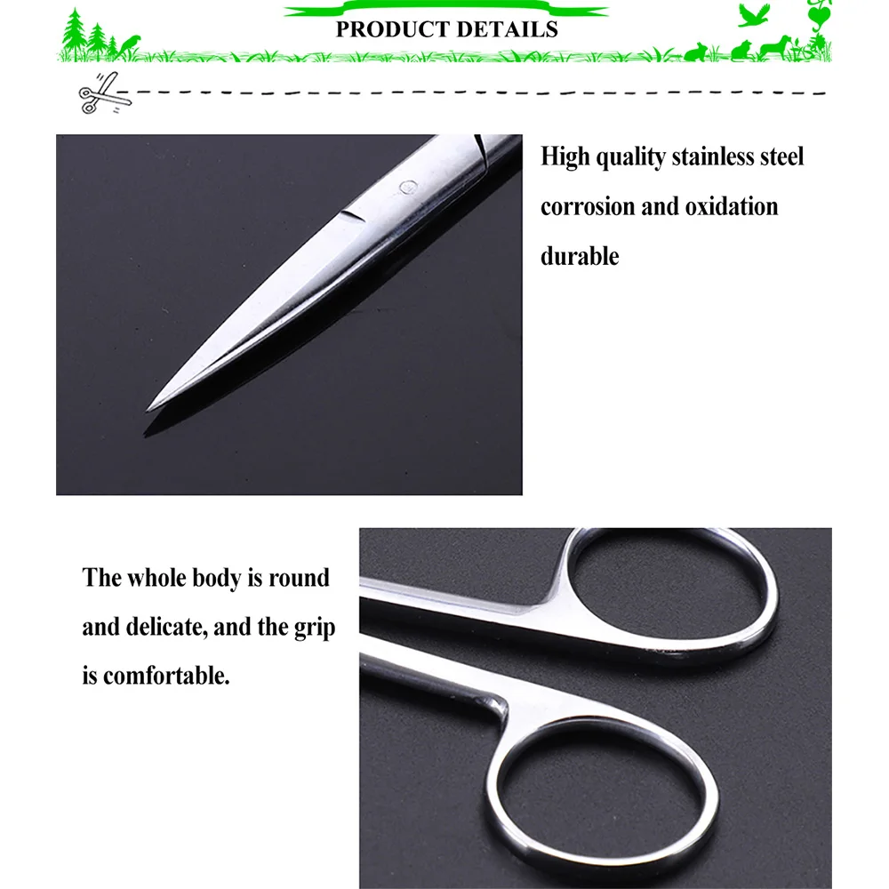 Animal Veterinary Vet Medical Stainless Steel Surgical Scissors Straight curved Tip Scissors Farming Tools images - 6