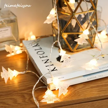 

2M 5M 10M LED Christmas Tree shape Light String Battery box Fairy Garland String Outdoor Indoor Christmas Party Home Decor