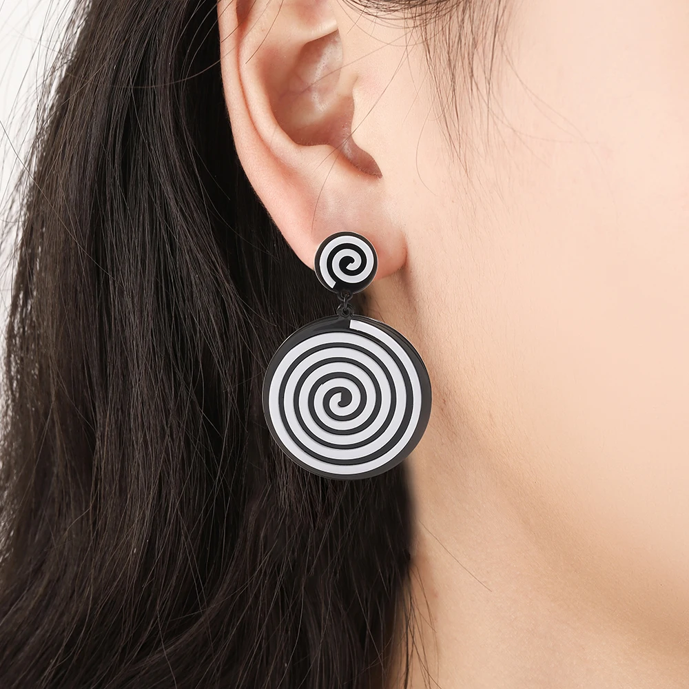 13 Styles ECO-Friendly Acetat Round Drop Earring For Women Double Layer Triangle Square Earring Gift