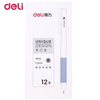 

Deli 0.5MM 3pcs cute Stationery Student Pen press Gel Pen Full Needle Black Ink Pen School Supplies Office Supplies