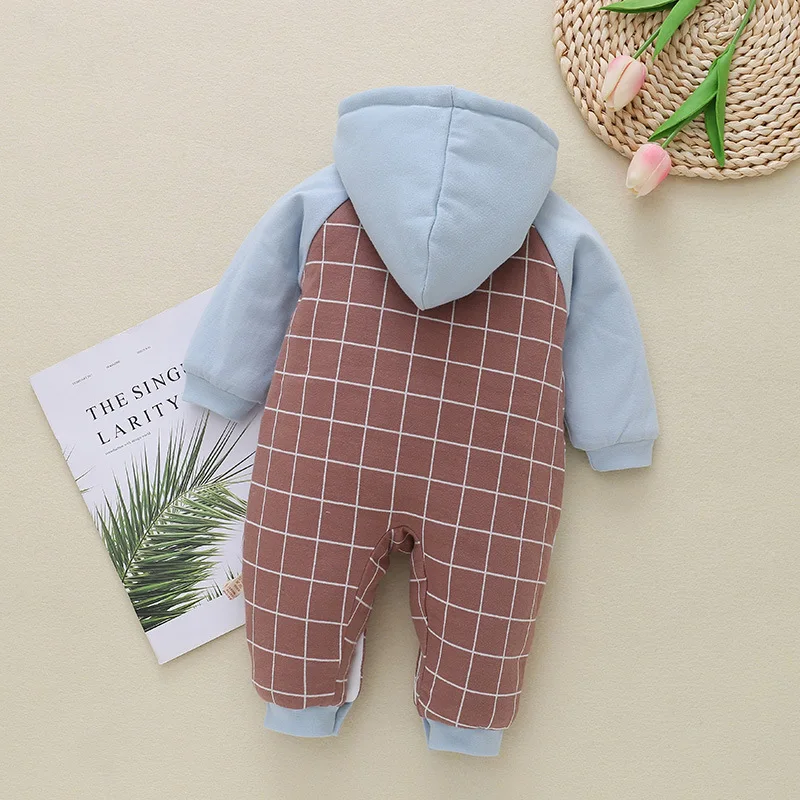 AmyaBaby комбинезон для новорожденной девочки мультфильм с капюшоном толстые теплые зимние с длинным рукавом для маленьких мальчиков комбинезоны детская одежда верхняя одежда для девочек