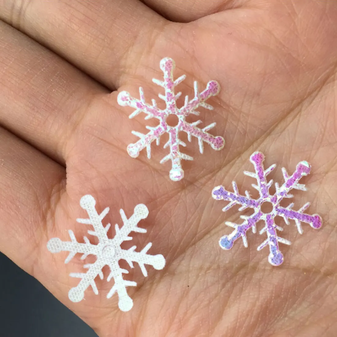 100/200/300pcs Рождественская елка украшения снежинки, белый, зеленый и золотой Пластик искусственный снег рождественские украшения для дома