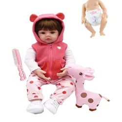 Poupée de bébé en Silicone souple pour fille et garçon, jouet réaliste, corps souple, princesse de 19 pouces, cadeau d'anniversaire, à la mode, 48 CM 