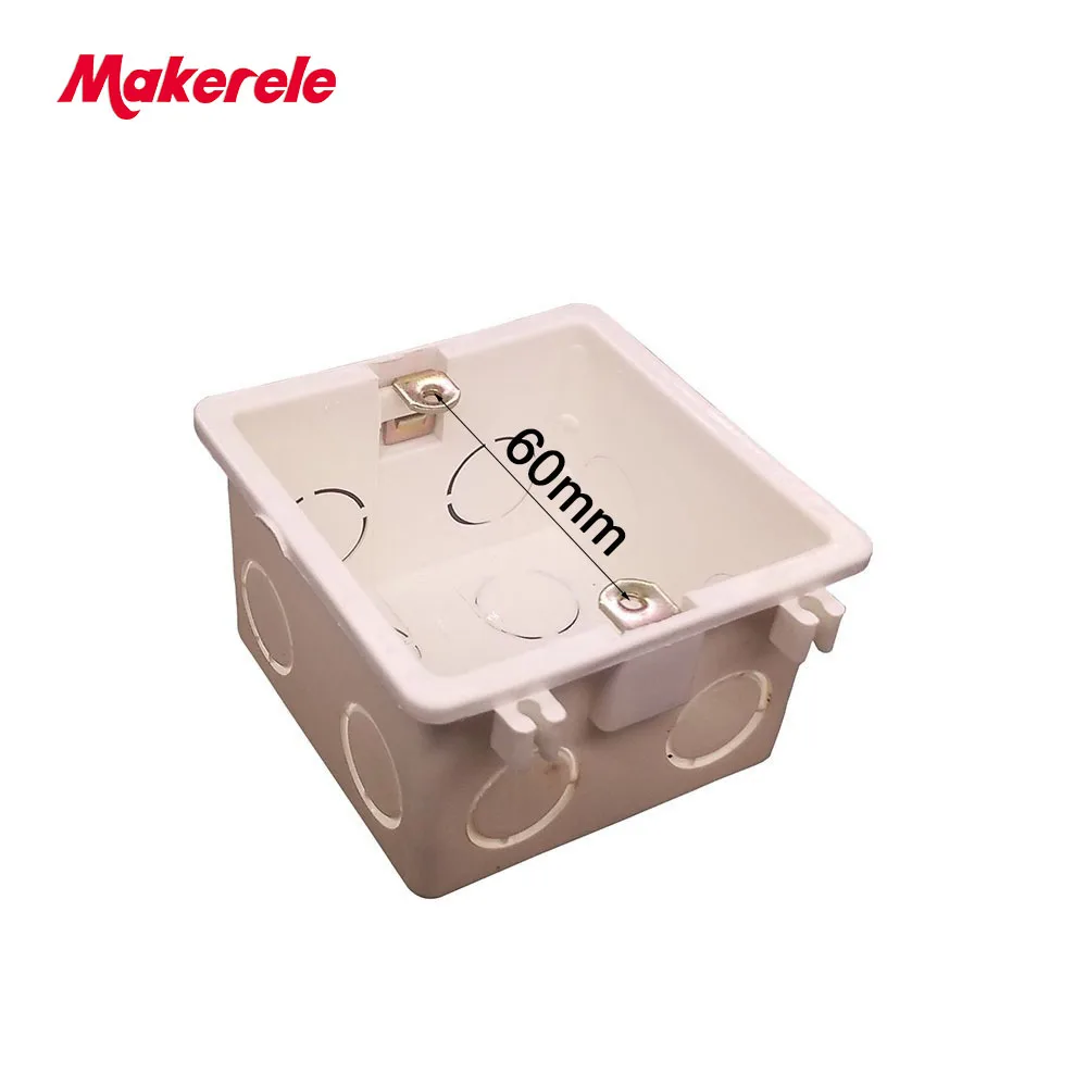 Монтажная коробка Makerele для 86 типов настенных выключателей и монтажных розеток, пластиковая электрическая распределительная задняя коробка, качественный выбор