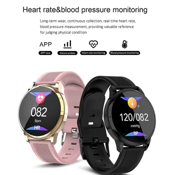 

Smart bracelet blood pressure watch wristband color screen sport watch men heart rate smart watch waterproof 1.22'' pk q9 q6 e18
