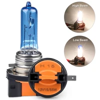 H15 12V 55W Car Headlight Halogen Lamp Car Light Source Bulbs Super White 6000K Golden Yellow Head Lamp Replacement Lamp 1