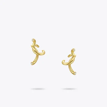 

ENFASHION Irregular Knot Crystal Earcuff Earings Without Piercing Gold Color Ear Cuff Clip On Earrings For Women 2020 E201197