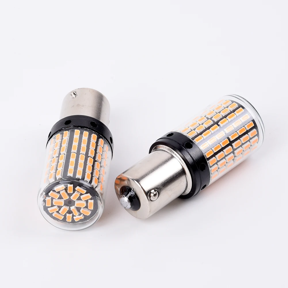 12V 1156 144SMD BAU15S PY21W Автомобильный светодиодный указатели поворота Canbus лампы части