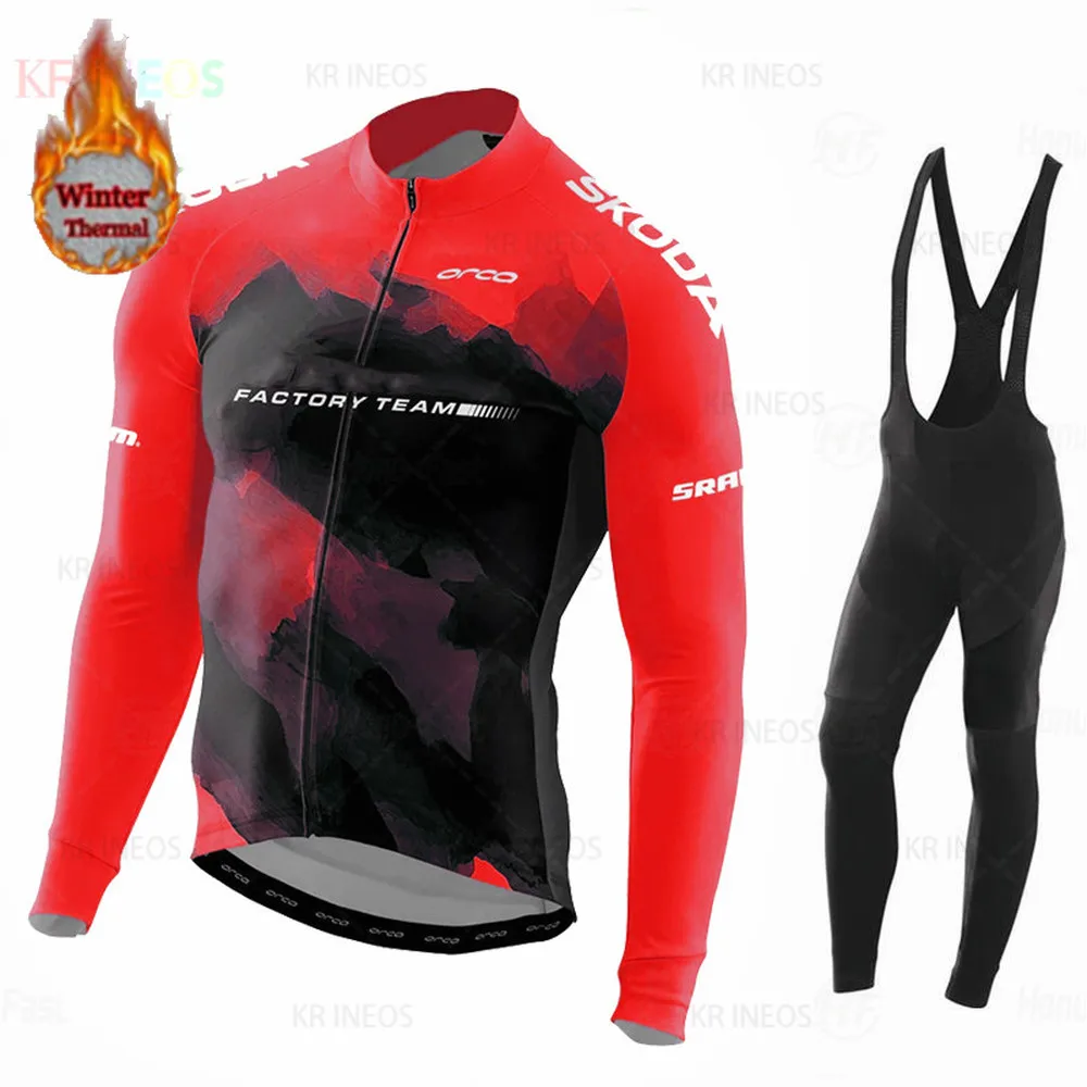 Winter Warm Fleece Cycling Suit Men Outdoor Sportswear MTB Bike Uniform Team Kit New 2020 | Спорт и развлечения