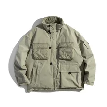 Japanese winter trend planet edition collar down cotton-padded jacket Z991