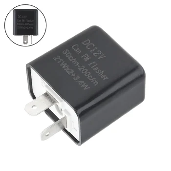 

12V 2 Pin Adjustable Motorcycle LED Flasher Diode Flash Relay Rotation Signal Indicator for Cross Riding Scooter Motorbike