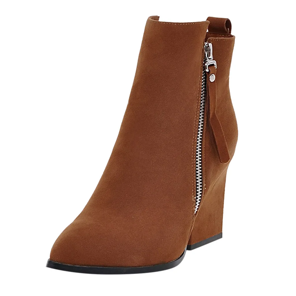 

SAGACE Shoes Boots Ankle Boots For Women Waterproof Platform Boots Pointed Toe Boots Square Heel Short Shoes Women Boots
