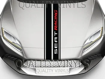 

For SEAT RACING HOOD STRIPES GRAPHIC DECAL STICKERS IBIZA LEON MII