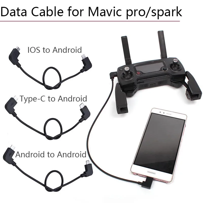 Кабель для DJI Mavic Pro Spark Air Mavic 2 zoom Pro Mini Micro USB транспортировка на IOS type-C адаптер линейный телефонный контроллер