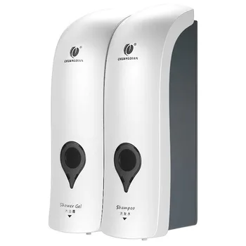 

CHUANGDIAN Double-Head Manual Shampoo Dispenser Wall Mounted Soap Dispenser Shower Gel Liquid Shampoo Dispenser Holder