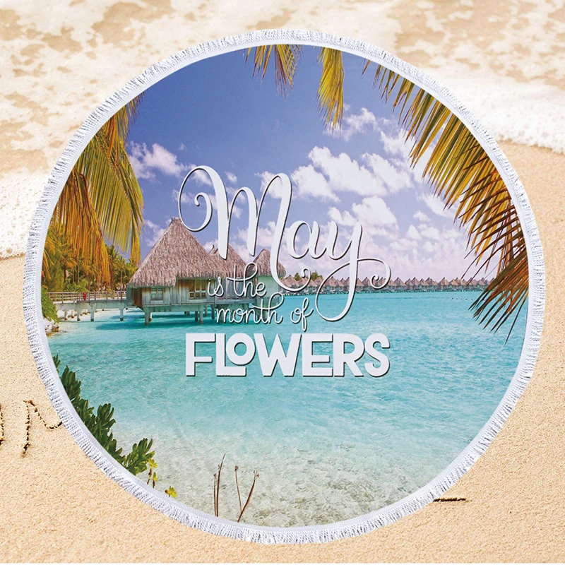 Summer Beach Towel with Waterproof PVC Phone Case Set Portable Outdoor Travel Swimming Bath Towel Microfiber Beach Mat