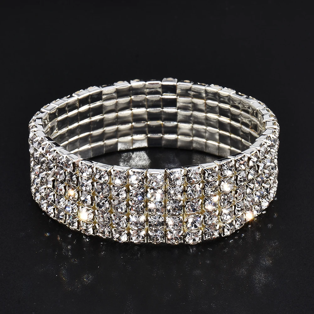 Женский эластичный браслет на запястье со стразами|rhinestone stretch bracelet|bracelet crystalstretch