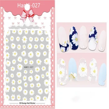 

New 3D Daisy Lavender Water Transfer Sticker For Nail Design Flower Leaf Slider Foil Tip DIY Nail Art Decor Charm Manicure