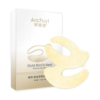 

Gold Bird's Nest Crystal Eye Mask Tighten Skin Remover Black Circles Eye Bags Hydrating Eye Patch Skin Care Products