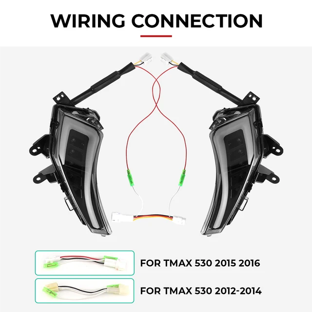 t-max530 2012年フロントリアテールライトセット Tmax 530-2012モーターサイクルテールライト,フロントおよびリア