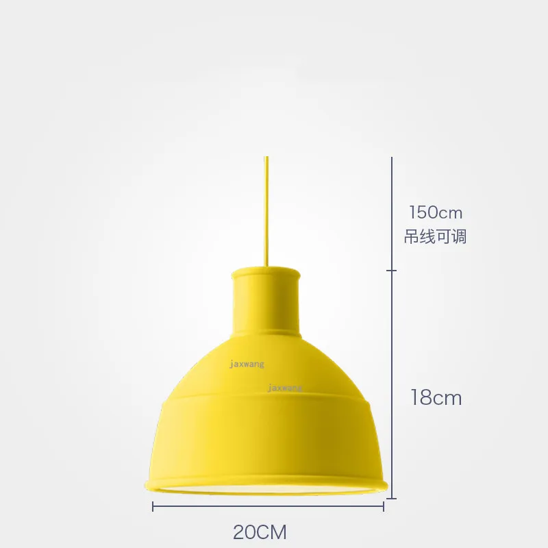 Новинка, подвесной светильник в скандинавском стиле, для столовой, макарон, s, смоляный светильник, светильники, кухонные подвесные лампы, подвесной светильник для гостиной, светодиодный, внутреннее освещение - Цвет корпуса: Yellow 20CM