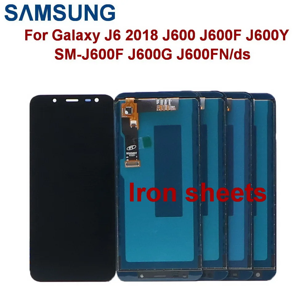 Железные листы 5 unid/lote J6 ЖК дисплей для Samsung Galaxy 2018 J600 J600F J600Y J600G J600FN/ds сенсорный
