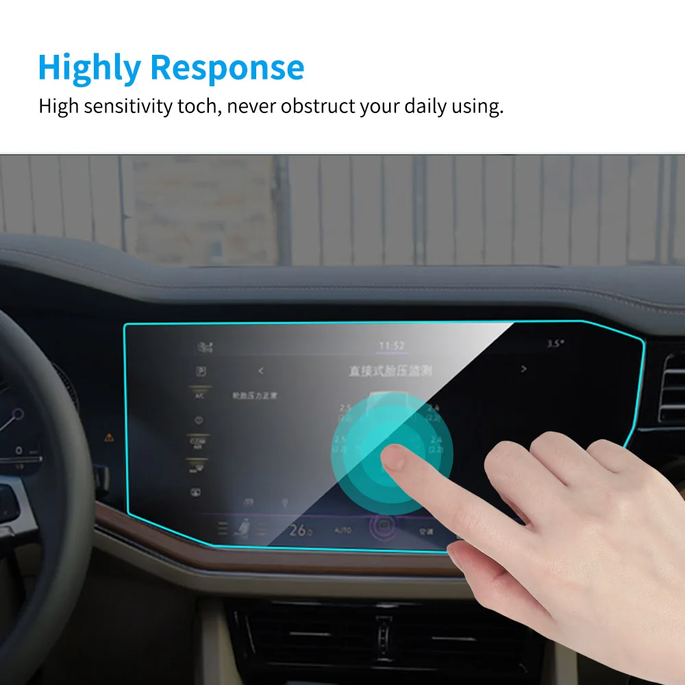 Защита экрана автомобиля сенсорный экран GPS навигатора для Volkswagen VW Touareg пленка из