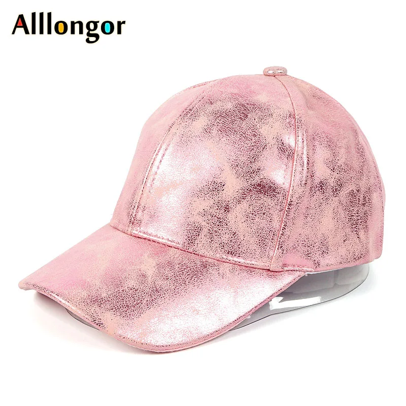 Лето розовая шляпа кожаные бейсболки женские snapback gorra mujer bone Женская шляпка уличная одежда шляпа хип хоп