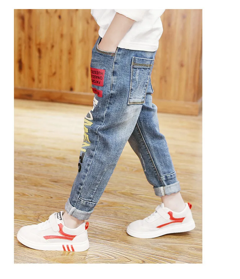 Autumn Casual Trousers Boys Jeans Infantil Bottom Children Denim Kids Clothing Baby Pants Jean Teenager Clothes Boys Pants 3-13T