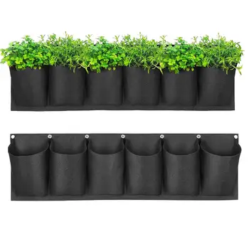 

Wall Hanging Planting Bags Waterproof Planting Bag Greening Plant Grid Vegetable Living Garden Bag Home Supplies