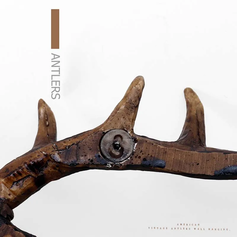 European Style Retro Antlers Hooks Wall Hanging Coat Hook Resin Sundries Hanger Wall Mounts Room Storage Racks Crafts Home Decor